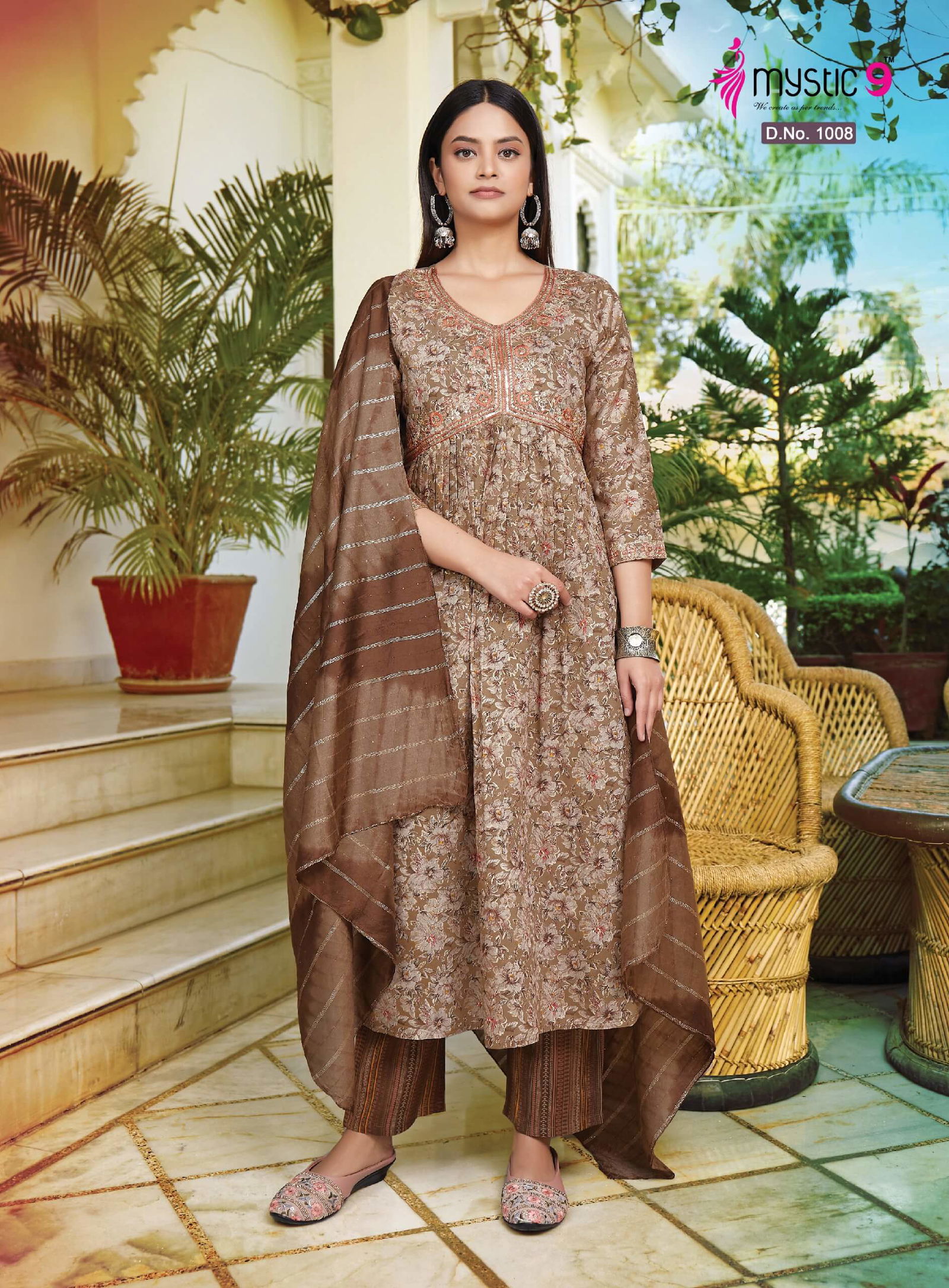 Monalisha Vol 2 By Mystic 9 Roman Silk Printed Kurti With Bottom Dupatta Wholesale Clothing Suppliers In India
